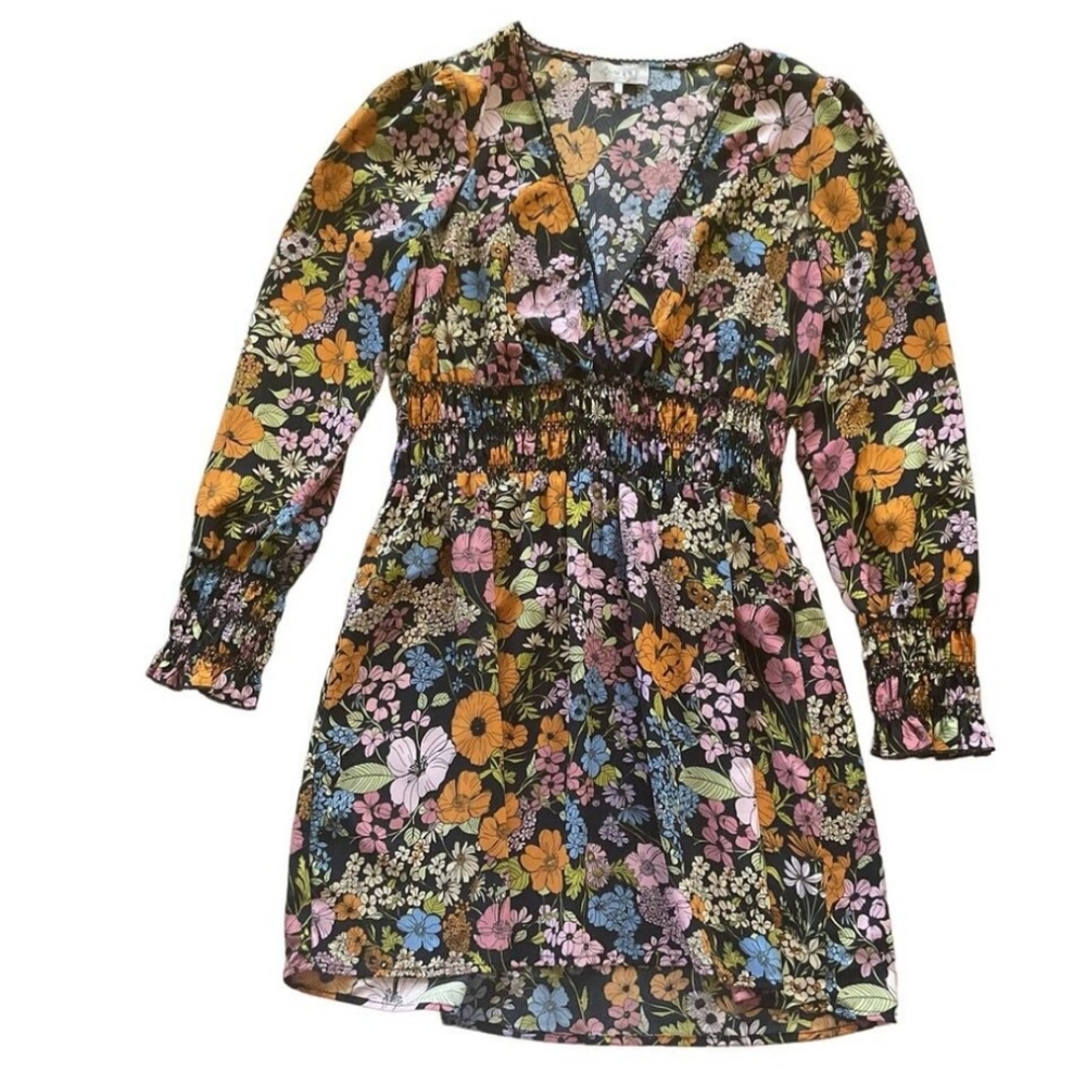 WAYF Women's Floral long sleeve dress Size M